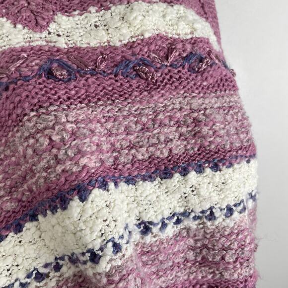 VTG 80s Expressly for Joyce Sweater Vest Striped Coquette Sleeveless Knit Preppy - Picture 7 of 14